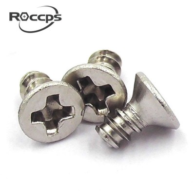 Carbon steel flat head self tapping screws flat point