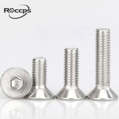 Stainless steel hex socket countersunk screws A2-70 M8*50