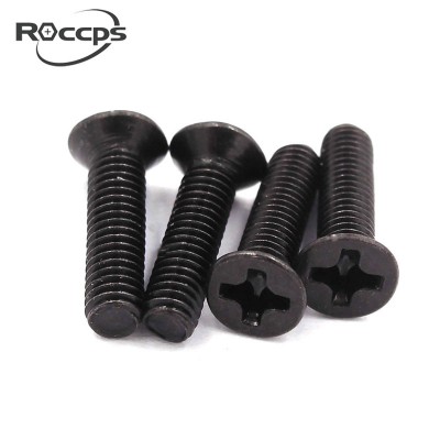 Carbon steel flat head self machine screws