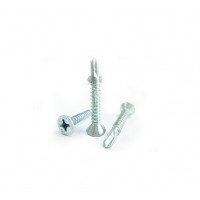 Flat Head C1022 Harden White Blue Zinc with wings Self-Drilling Screw,self reversing screw